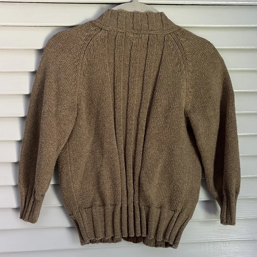 Gap Sweater Cardigan Track Jacket in oatmeal tan